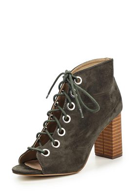 LOST INK  BETTY EYELET DETAIL PEEPTOE BOOT